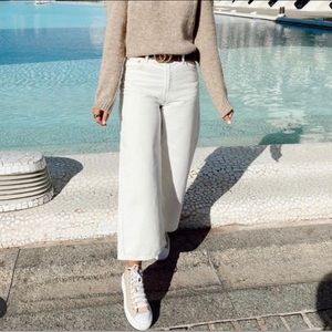 ZARA WIDE LEG CROP JEAN